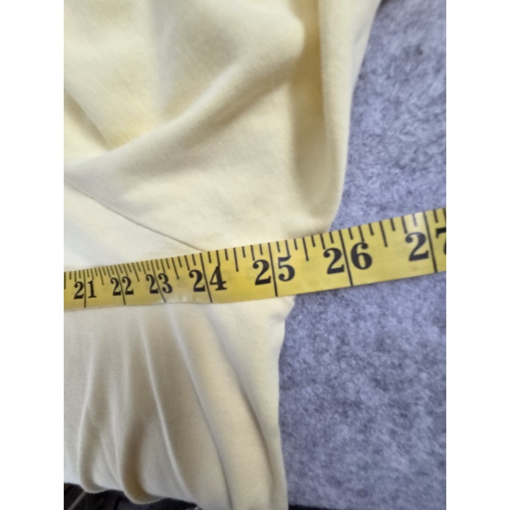 L L BEAN Knit TOP Long Sleeve Pale Yellow Supima Cotton Size 3X Stretch Comfort - Picture 4 of 6